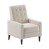 Flash Furniture Ezra Mid-Century Modern LeatherSoft Upholstered Button Tufted Pushback Recliner in Cream for Residential & Commercial Use, Model# SG-SX-80415N-CRM-GG