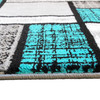 Flash Furniture Raven Collection 2' x 7' Turquoise Color Bricked Olefin Area Rug w/ Jute Backing for Entryway, Living Room, Bedroom, Model# OKR-RG1110-27-TQ-GG