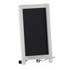 Flash Furniture Canterbury 12" x 17" Whitewashed Tabletop Magnetic Chalkboard Sign w/ Metal Scrolled Legs, Hanging Wall Chalkboard, Countertop Memo Board, Model# HFKHD-GDIS-CRE8-522315-GG