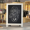 Flash Furniture Canterbury 12" x 17" Whitewashed Tabletop Magnetic Chalkboard Sign w/ Metal Scrolled Legs, Hanging Wall Chalkboard, Countertop Memo Board, Model# HFKHD-GDIS-CRE8-522315-GG