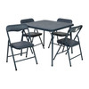 Flash Furniture Mindy Kids Navy 5 Piece Folding Table & Chair Set, Model# JB-9-KID-NV-GG