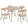 Flash Furniture Mindy Kids Tan 5 Piece Folding Table & Chair Set, Model# JB-9-KID-TN-GG