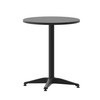 Flash Furniture Mellie 23.5'' Black Round Metal Indoor-Outdoor Table w/ Base, Model# TLH-052-1-BK-GG