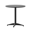 Flash Furniture Mellie 27.5'' Black Round Metal Indoor-Outdoor Table w/ Base, Model# TLH-052-2-BK-GG