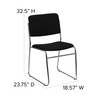 Flash Furniture HERCULES Series 500 lb. Capacity Black Fabric High Density Stacking Chair w/ Chrome Sled Base, Model# XU-8700-CHR-B-30-GG