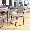 Flash Furniture HERCULES Series 500 lb. Capacity High Density Gray Fabric Stacking Chair w/ Sled Base, Model# XU-8700-GY-B-30-GG