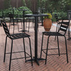 Flash Furniture Mellie 23.5" Black Round Metal Indoor-Outdoor Bar Height Table, Model# TLH-059B-BK-GG