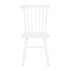 Flash Furniture Ingrid Set of 2 Commercial Grade Windsor Dining Chairs, Solid Wood Armless Spindle Back Restaurant Dining Chairs in White, Model# ZH-8101WR-WH-2-GG