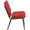 Flash Furniture HERCULES Series 21''W Stacking Church Chair in Crimson Fabric Silver Vein Frame, Model# FD-CH0221-4-SV-RED-GG