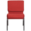 Flash Furniture HERCULES Series 21''W Stacking Church Chair in Crimson Fabric Silver Vein Frame, Model# FD-CH0221-4-SV-RED-GG