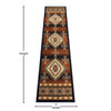 Flash Furniture Mirage Collection Southwestern Style 2' x 7' Brown Olefin Area Rug w/ Jute Backing for Entryway, Bedroom, Living Room, Model# NR-RG170-27-BK-GG