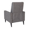 Flash Furniture Ezra Mid-Century Modern Fabric Upholstered Button Tufted Pushback Recliner in Gray for Residential & Commercial Use, Model# SG-SX-80415N-GY-GG