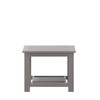 Flash Furniture Charlestown All-Weather Poly Resin Wood Two Tiered Commercial Grade Adirondack Slatted Coffee Conversation Table in Gray, Model# JJ-T14022-GY-GG