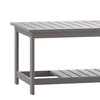 Flash Furniture Charlestown All-Weather Poly Resin Wood Two Tiered Commercial Grade Adirondack Slatted Coffee Conversation Table in Gray, Model# JJ-T14022-GY-GG