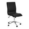 Flash Furniture Madigan Mid-Back Armless Swivel Task Office Chair w/ LeatherSoft & Adjustable Chrome Base, Black, Model# GO-21111-BK-GG