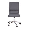 Flash Furniture Madigan Mid-Back Armless Swivel Task Office Chair w/ LeatherSoft & Adjustable Chrome Base, Gray, Model# GO-21111-GY-GG