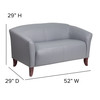Flash Furniture HERCULES Imperial Series Gray LeatherSoft Loveseat, Model# 111-2-GY-GG