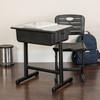 Flash Furniture Nila Adjustable Height Student Desk & Chair w/ Black Pedestal Frame, Model# YU-YCX-046-09010-GG