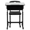 Flash Furniture Nila Adjustable Height Student Desk & Chair w/ Black Pedestal Frame, Model# YU-YCX-046-09010-GG