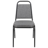 Flash Furniture HERCULES Series Trapezoidal Back Stacking Banquet Chair w/ 2.5" Thick Seat in Gray Fabric Silver Vein Frame, Model# FD-BHF-1-SILVERVEIN-BCG-GG