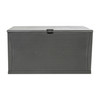 Flash Furniture Nobu 120 Gallon Plastic Deck Box Outdoor Waterproof Storage Box for Patio Cushions, Garden Tools & Pool Toys, Gray, Model# QT-KTL-4023GY-GG