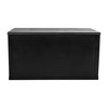 Flash Furniture Nobu 120 Gallon Plastic Deck Box Outdoor Waterproof Storage Box for Patio Cushions, Garden Tools & Pool Toys, Black, Model# QT-KTL-4023BK-GG
