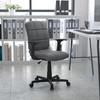 Flash Furniture Clayton Mid-Back Gray Quilted Vinyl Swivel Task Office Chair w/ Arms, Model# GO-1691-1-GY-A-GG