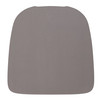 Flash Furniture Perry Set of 4 Poly Resin Wood Seat w/ Rounded Edges for Colorful Metal Chairs & Stools in Gray, Model# 4-JJ-SEA-PL01-GY-GG