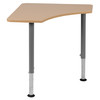 Flash Furniture Billie Triangular Natural Collaborative Student Desk (Adjustable from 22.3" to 34") Home & Classroom, Model# XU-SF-1003-NAT-A-GG