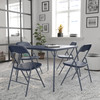 Flash Furniture Madison 5 Piece Navy Folding Card Table & Chair Set, Model# JB-1-NV-GG