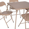 Flash Furniture Madison 5 Piece Tan Folding Card Table & Chair Set, Model# JB-1-TAN-GG