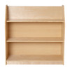 Flash Furniture Hercules Natural Wooden 3 Shelf Book Display w/ Safe, Kid Friendly Curved Edges Commercial Grade for Daycare, Classroom or Playroom Storage, Model# MK-STR800H-GG