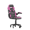 Flash Furniture X10 Gaming Chair Racing Office Computer PC Adjustable Chair w/ Flip-up Arms & Transparent Roller Wheels, Pink/Black LeatherSoft, Model# CH-00095-PK-RLB-GG