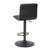 Flash Furniture Vincent Modern Black Vinyl Adjustable Bar Stool w/ Back, Swivel Stool w/ Black Pedestal Base & Footrest, Model# CH-92023-1-BKBK-GG