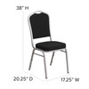 Flash Furniture HERCULES Series Crown Back Stacking Banquet Chair in Gray Dot Fabric Silver Frame, Model# FD-C01-S-6-GG