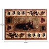 Flash Furniture Vassa Collection 8' x 10' Mother Bear & Cubs Nature Themed Olefin Area Rug w/ Jute Backing for Entryway, Living Room, Bedroom, Model# OKR-RG1114-810-BN-GG