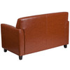 Flash Furniture HERCULES Diplomat Series Cognac LeatherSoft Loveseat, Model# BT-827-2-CG-GG