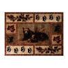 Flash Furniture Vassa Collection 2' x 3' Mother Bear & Cubs Nature Themed Olefin Area Rug w/ Jute Backing for Entryway, Living Room, Bedroom, Model# OKR-RG1114-23-BN-GG