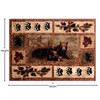 Flash Furniture Vassa Collection 5' x 7' Mother Bear & Cubs Nature Themed Olefin Area Rug w/ Jute Backing for Entryway, Living Room, Bedroom, Model# OKR-RG1114-57-BN-GG