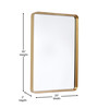 Flash Furniture Janinne 20"x30" Rectangle Gold Metal Deep Framed Wall Mirror Large Accent Mirror for Bathroom, Entryway, Dining Room, & Living Room, Model# HMHD-9M2999GD-GLD-GG