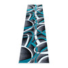 Flash Furniture Atlan Collection 2' x 7' Turquoise Abstract Area Rug, Model# KP-RG951-27-TQ-GG