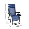 Flash Furniture Celestial 2 PK Blue Zero Gravity Lounge Chair, Model# 2-GM-103122SS-NV-GG