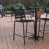 Flash Furniture Lila Commercial Black Metal Indoor-Outdoor Restaurant Bar Height Stool w/ Metal Triple Slat Back, Model# TLH-015H-BK-GG