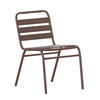 Flash Furniture Lila Commercial Bronze Metal Indoor-Outdoor Restaurant Stack Chair w/ Metal Triple Slat Back, Model# TLH-015C-BZ-GG