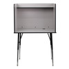 Flash Furniture Justin Stand-Alone Study Carrel w/ Top Shelf Height Adjustable Legs & Wire Management Grommet Nebula Grey Finish, Model# MT-M6221-SGLSC-GREY-GG