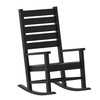 Flash Furniture Manchester Contemporary Rocking Chair, All-Weather HDPE Indoor/Outdoor Rocker in Black, Model# LE-HMP-2002-110-BK-GG