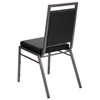 Flash Furniture HERCULES Series Square Back Stacking Banquet Chair in Black Vinyl w/ Silvervein Frame, Model# FD-LUX-SIL-BK-V-GG
