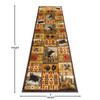 Flash Furniture Gaylord Collection Beige 2' x 7' Wilderness Bear & Moose Area Rug w/ Jute Backing for Indoor Use, Model# ACD-RGZ876038-27-BN-GG