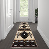 Flash Furniture Mohave Collection 2' x 7' Brown Traditional Southwestern Style Area Rug Olefin Fibers w/ Jute Backing, Model# ACD-RG202-27-BN-GG