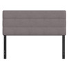 Flash Furniture Paxton Queen Channel Stitched Fabric Upholstered Headboard, Adjustable Height from 44.5" to 57.25" Gray, Model# TW-3WLHB21-GY-Q-GG